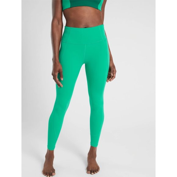 Athleta Pants - Athleta Salutation 7/8 Tight In Powervita™, High Teal, Small